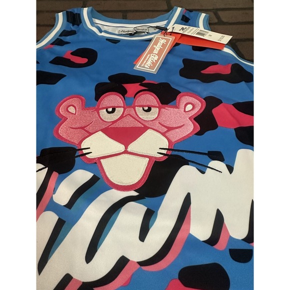 PINK PANTHER / MIAMI Blue Headgear Classics‎ Basketball Jersey ~Never Worn~ M - Picture 6 of 6